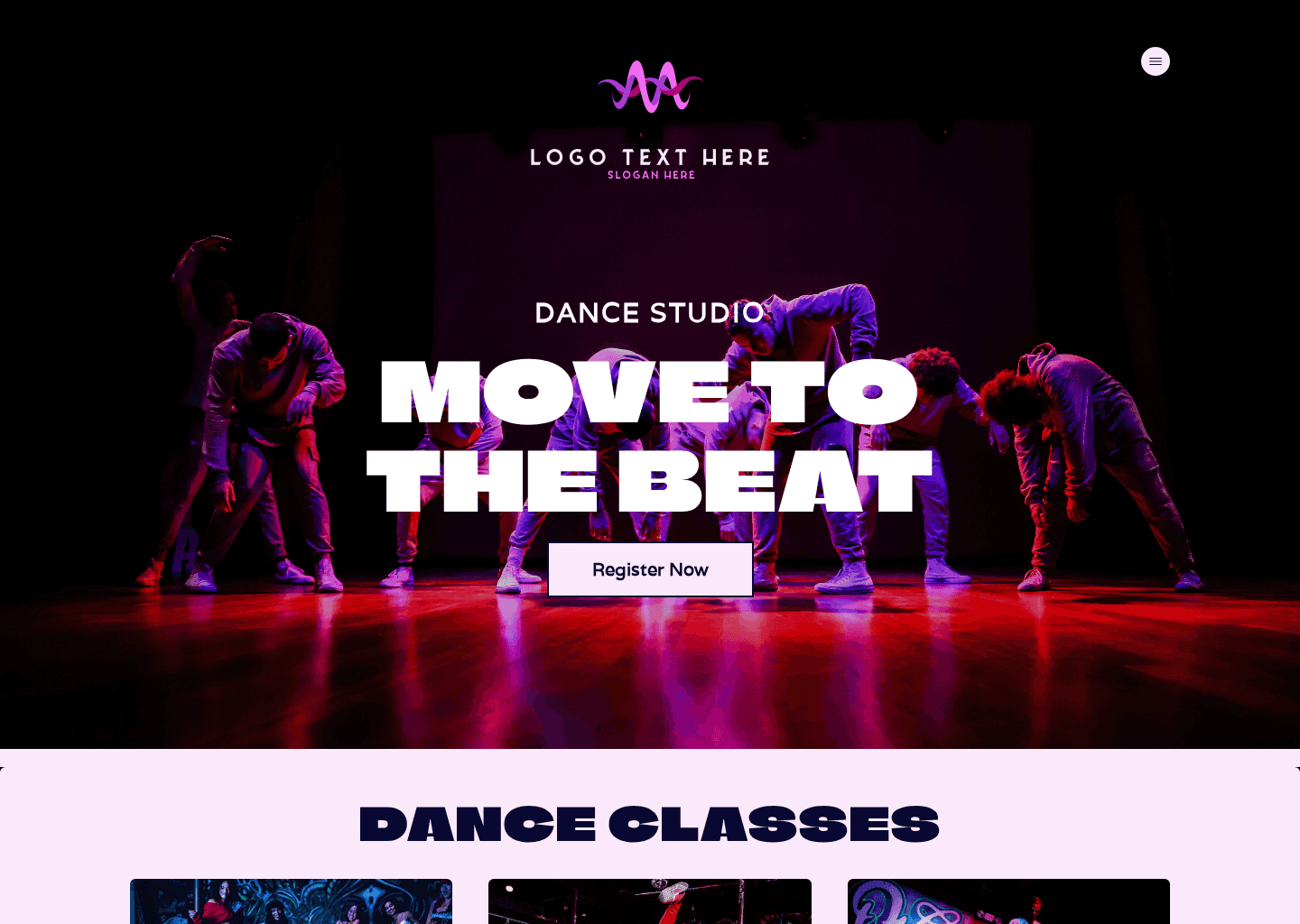Modern Dance Studio Website Preview