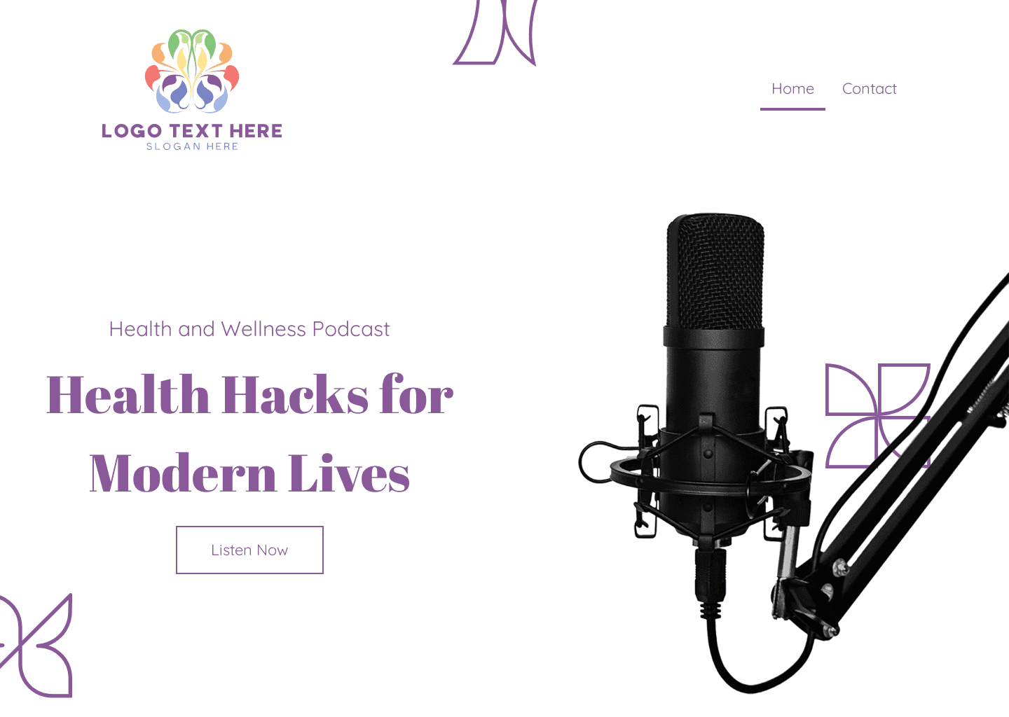 Health and Wellness Podcast Website Preview