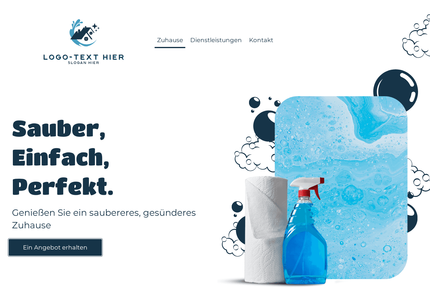 Haushaltsreinigungsdienst Website