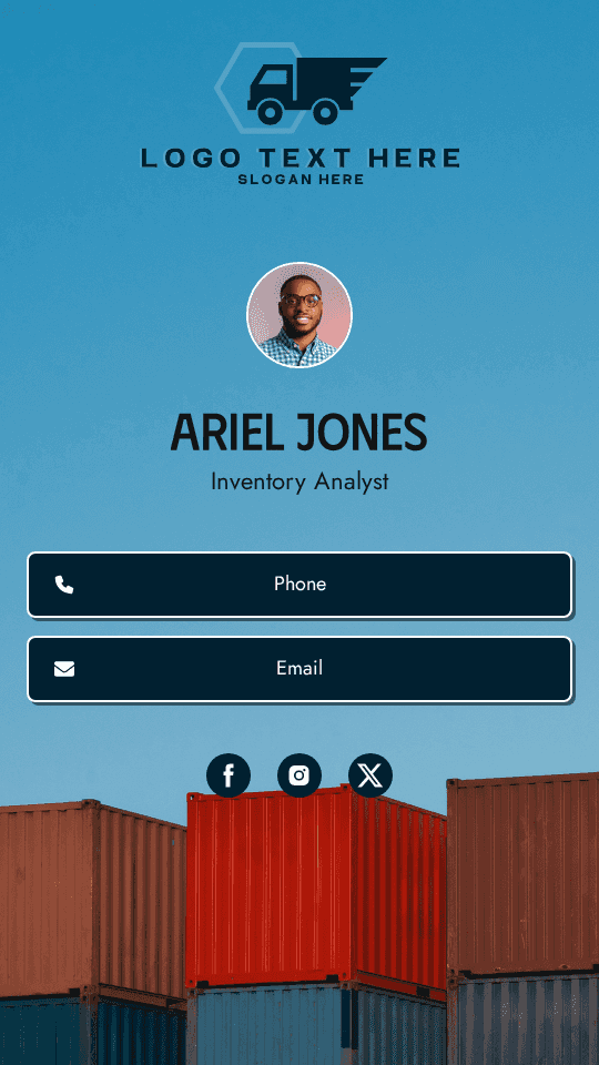 Inventory Analyst Digital Business Card Preview