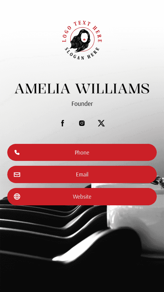 Hairdresser Boutique Owner Digital Business Card Preview