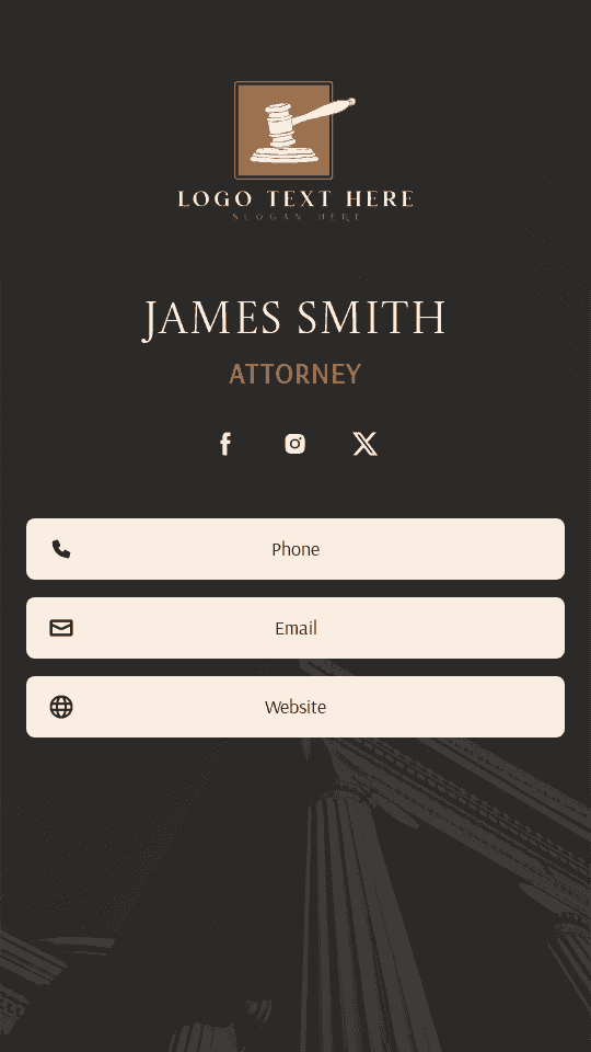 Legal Notary Attorney Digital Business Card Preview