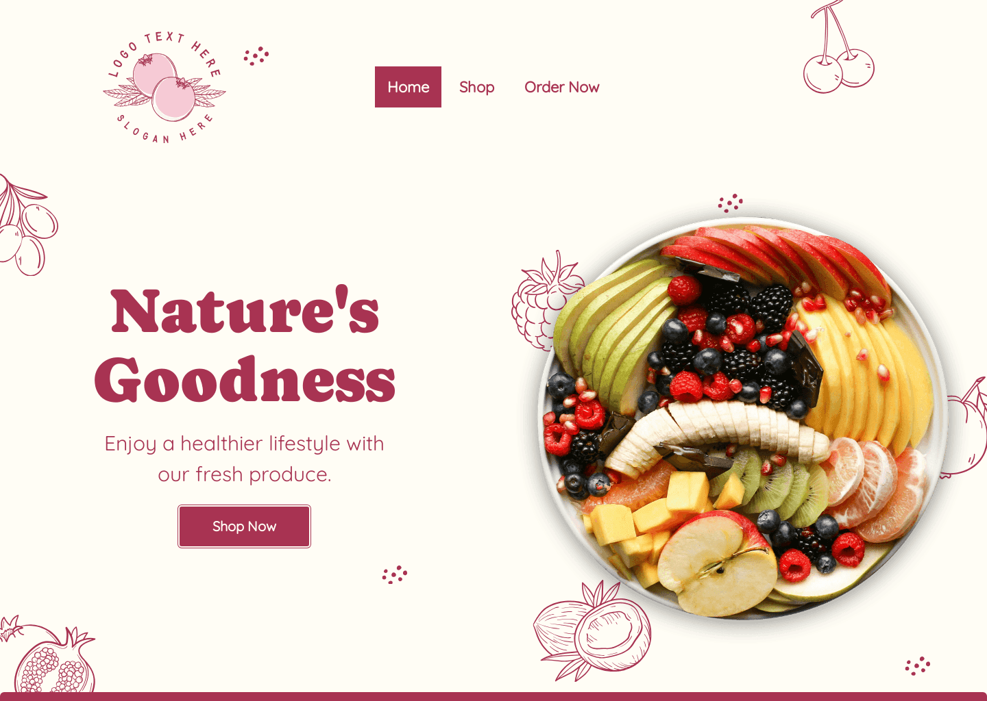 Fresh Fruit Shop Website Preview