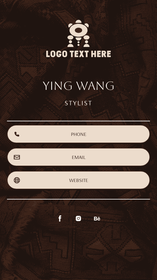 Fashion Apparel Stylist Digital Business Card Preview