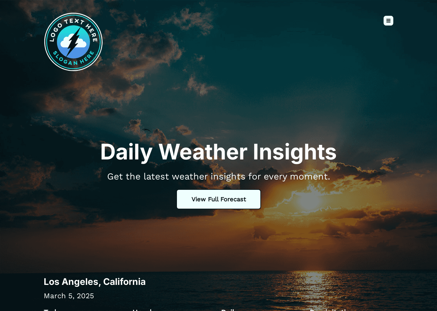Weather Websites | Build a Weather Website Instantly | Design.com