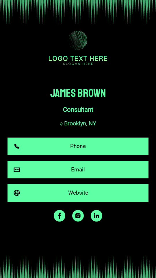 Business Finance Consultant Digital Business Card Preview