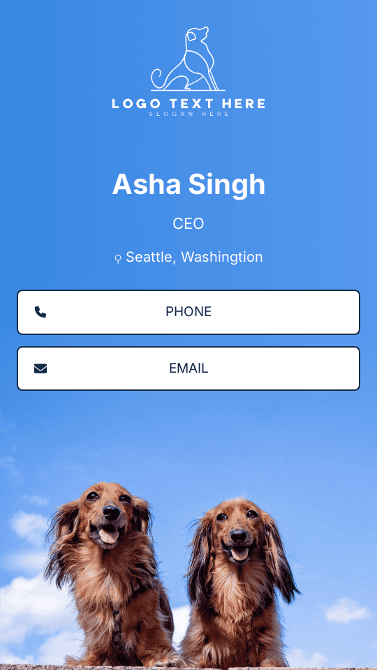 Grooming Salon CEO Digital Business Card Preview