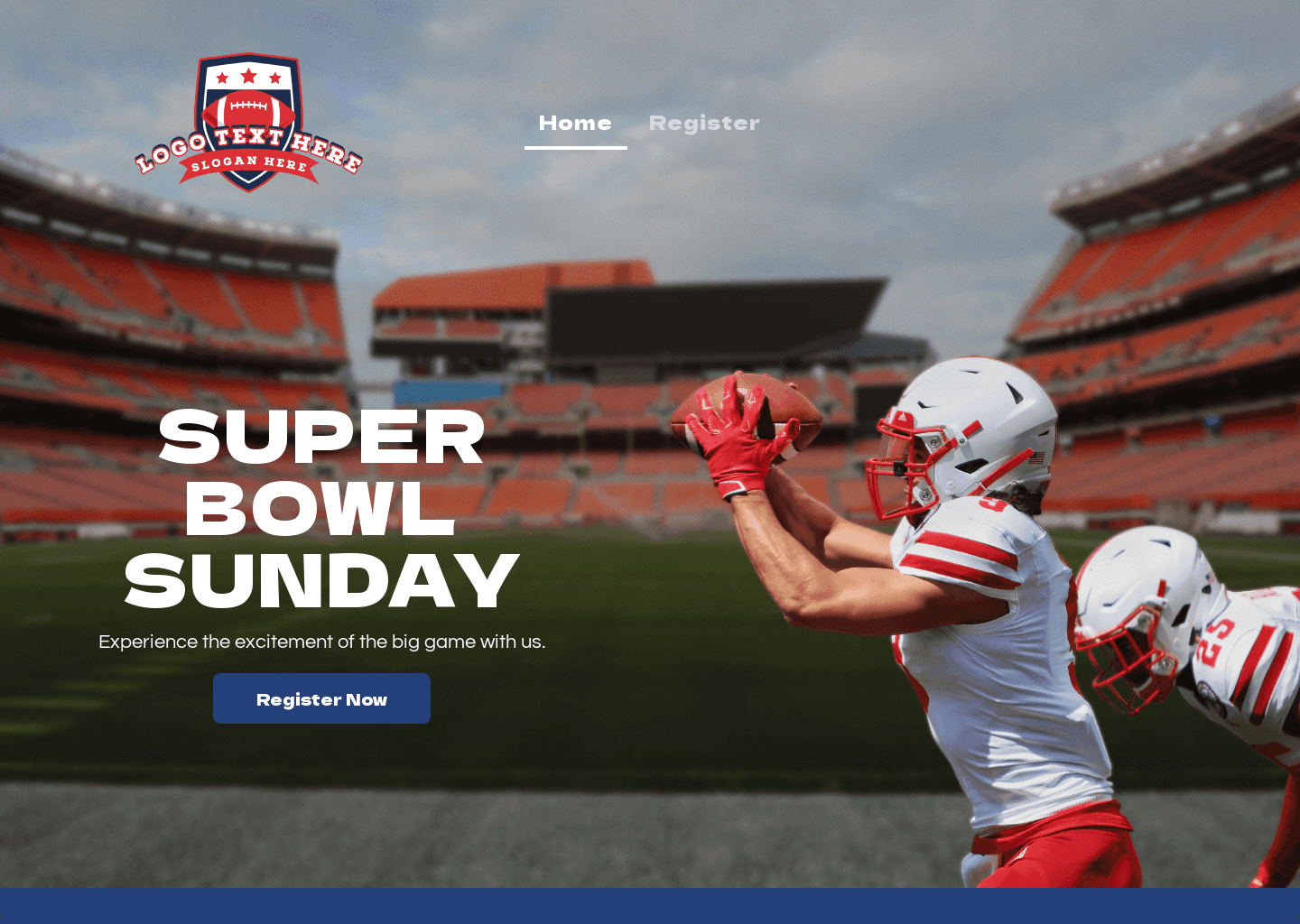 Football Watch Party Website Preview