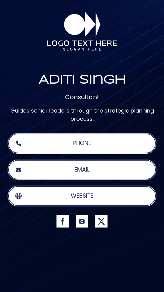 Business Strategy Consultant Digital Business Card Preview