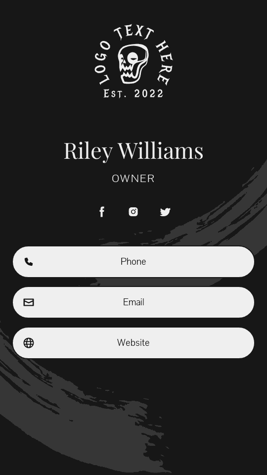 Grunge Business Owner Digital Business Card