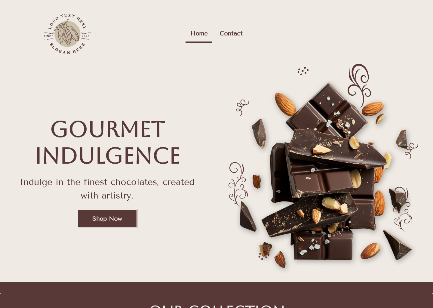 Classic Chocolate Shop Website Builder Image Preview