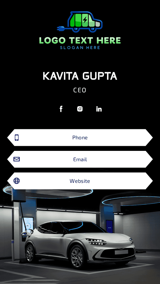 Electric Car Ceo Digital Business Card Preview