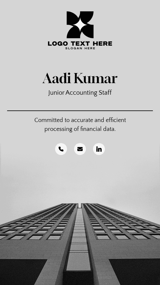 Junior Accounting Staff Digital Business Card Preview
