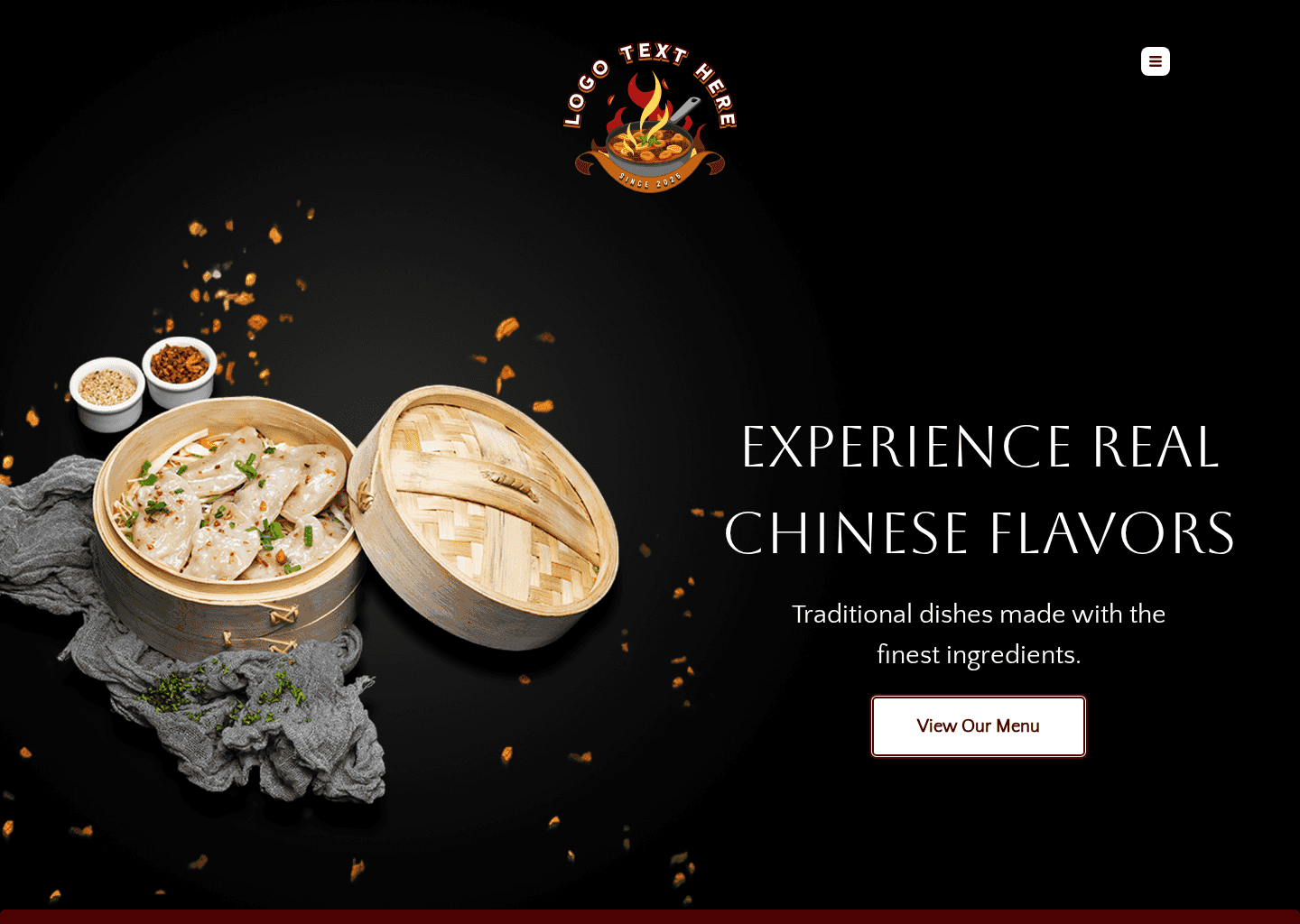 Chinese Food Restaurant Website Preview