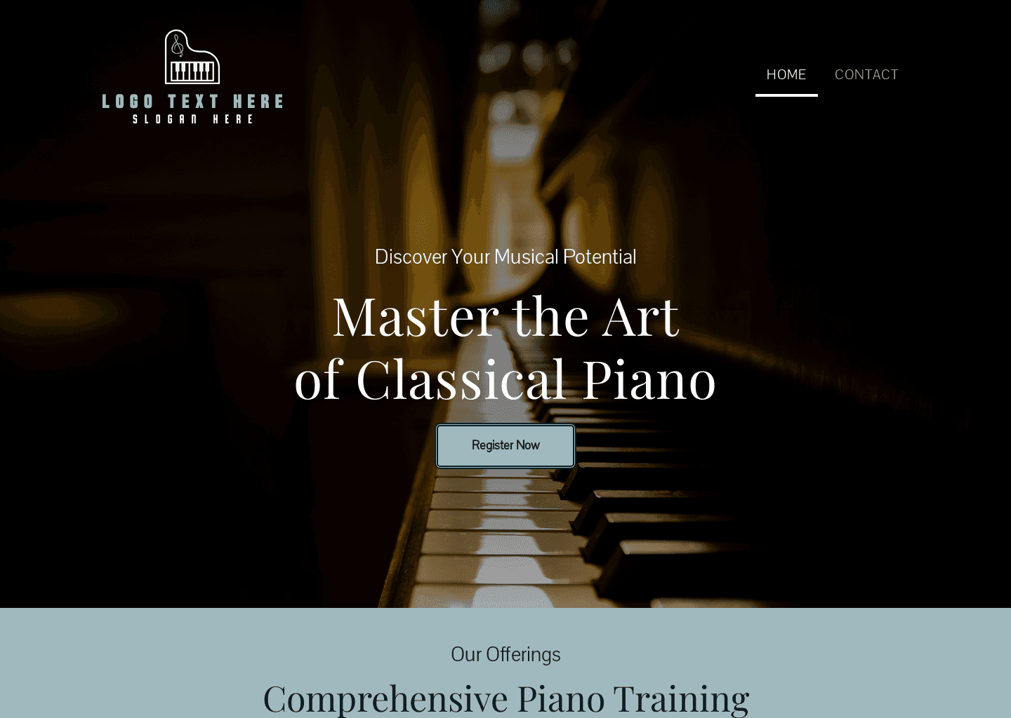 Classical Piano Lessons Website Preview