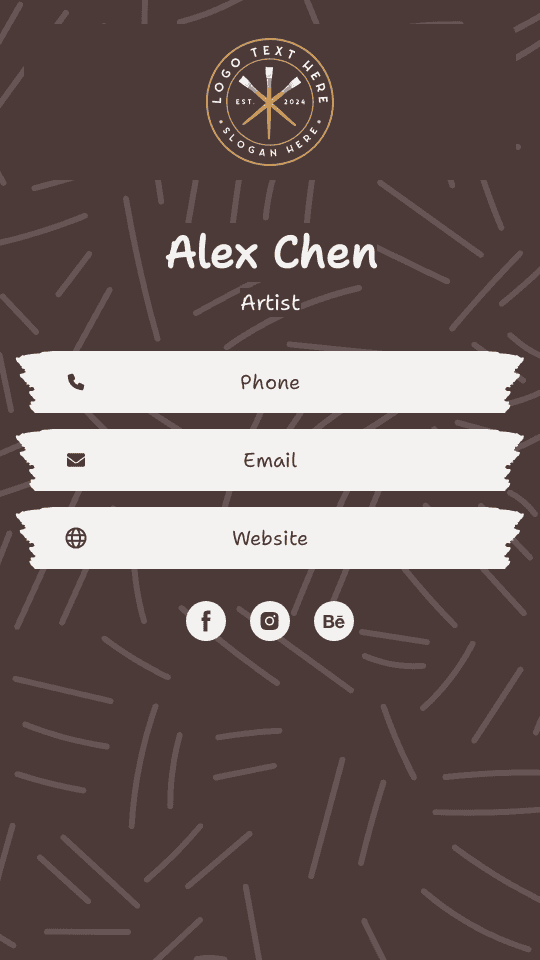 Anime Convention Artist Digital Business Card