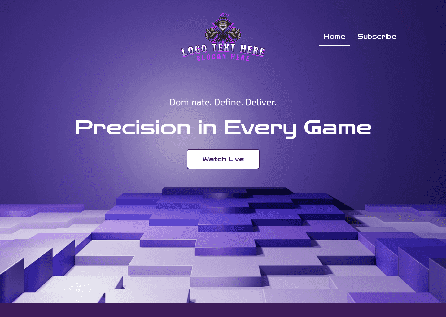 Futuristic Esports Gamer Website Preview