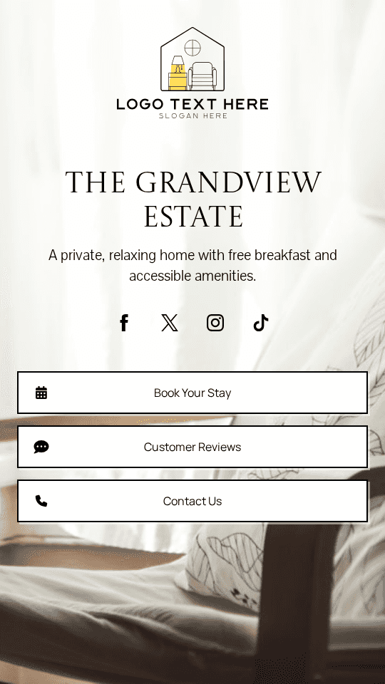 Rental Vacation House Link in Bio Preview