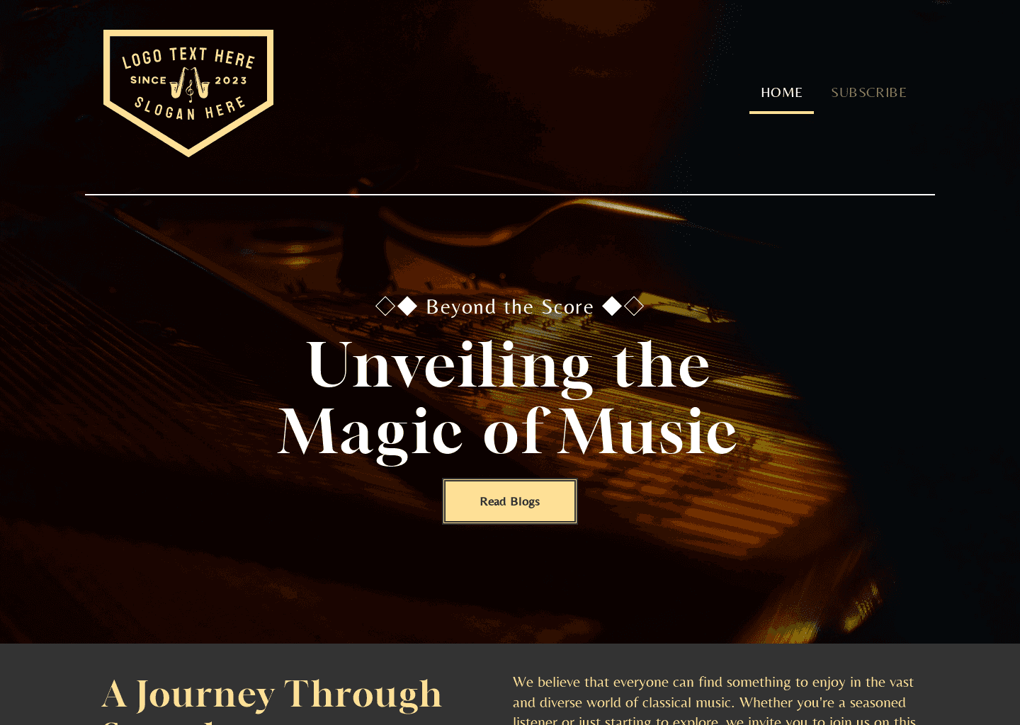 Classical Music Blog Website Preview