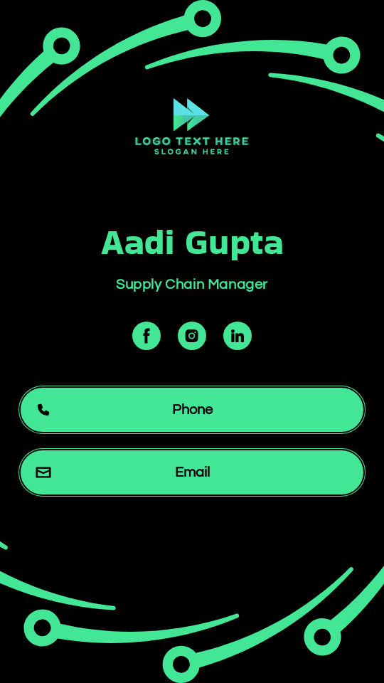 Supply Chain Manager Digital Business Card