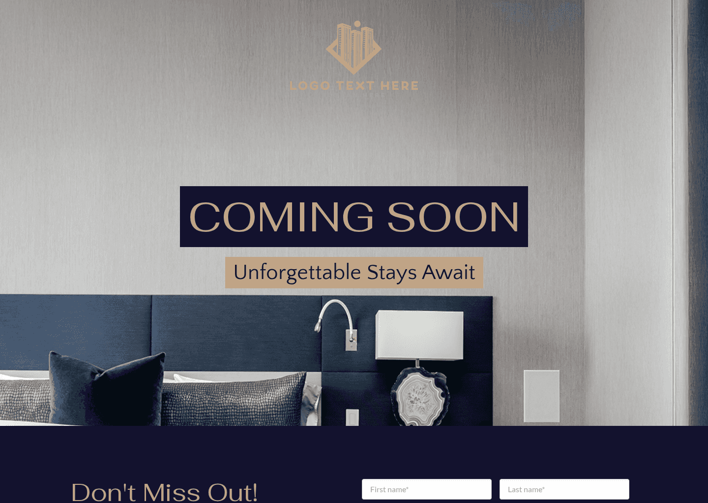 Coming Soon Hotel Website