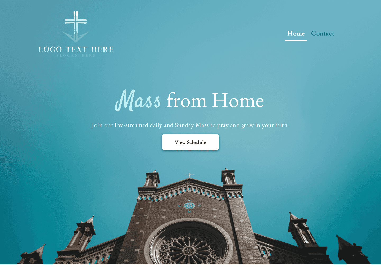Church Online Mass Website Preview