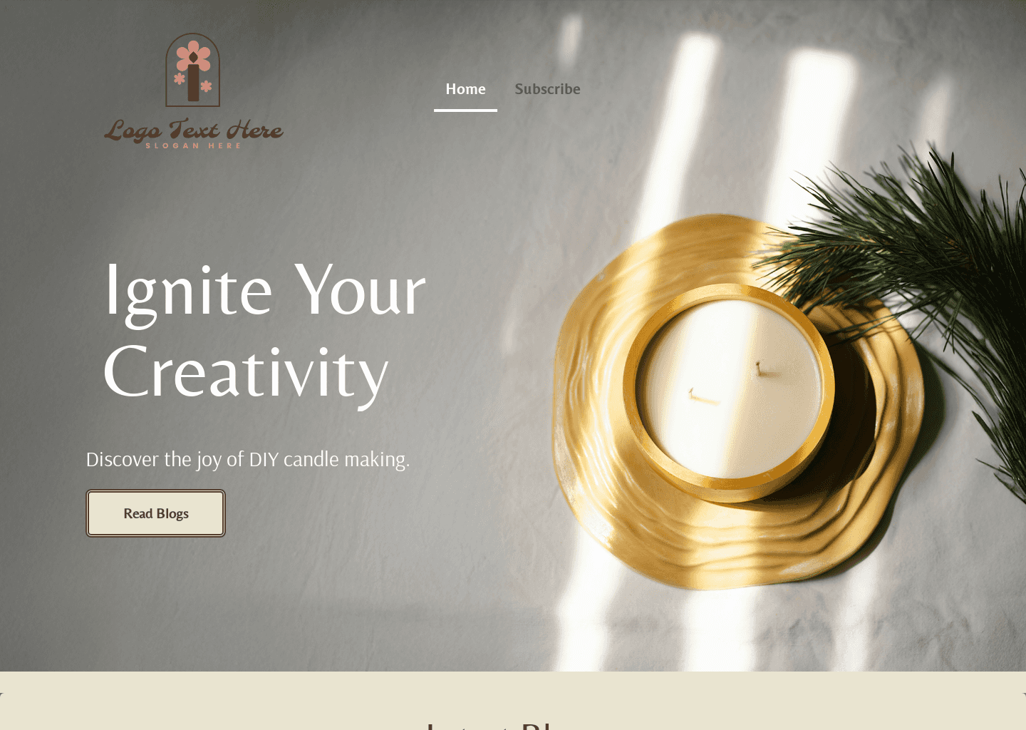 DIY Candle Blog Website Preview