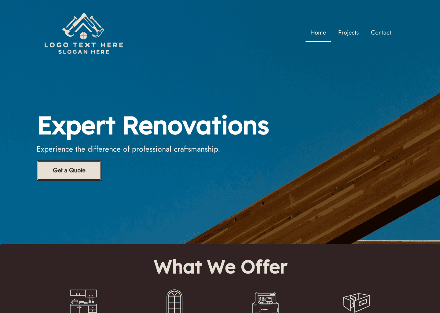 Modern Home Construction Website