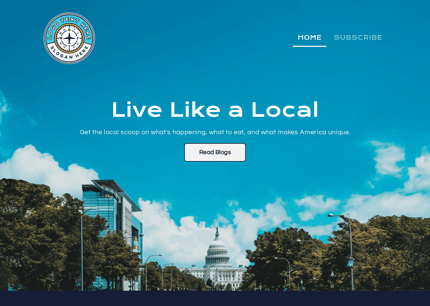 America Travel Blog Website Preview