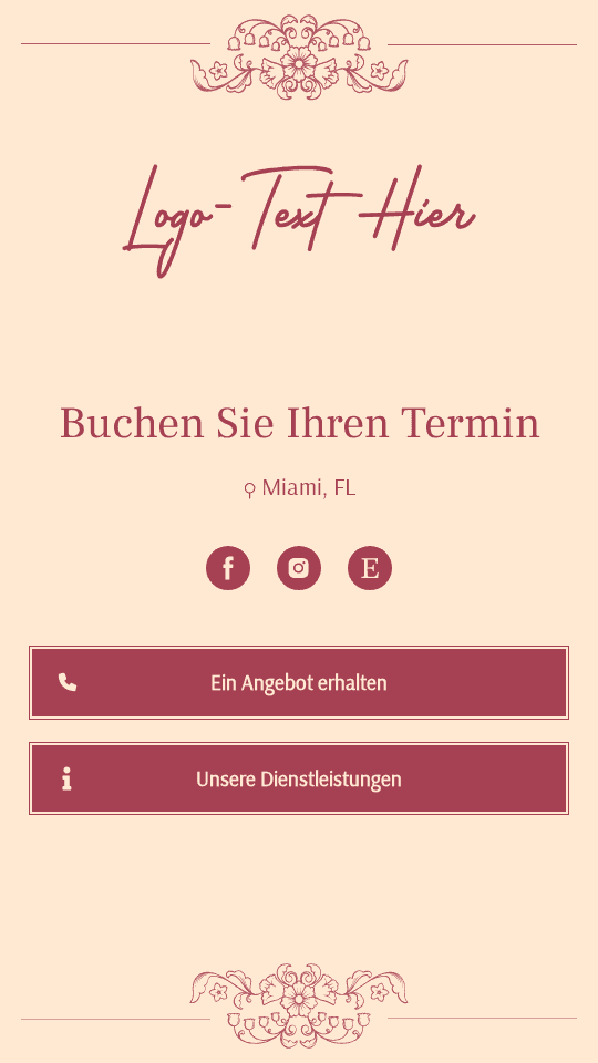 Elegante florale Buchung Link in Bio