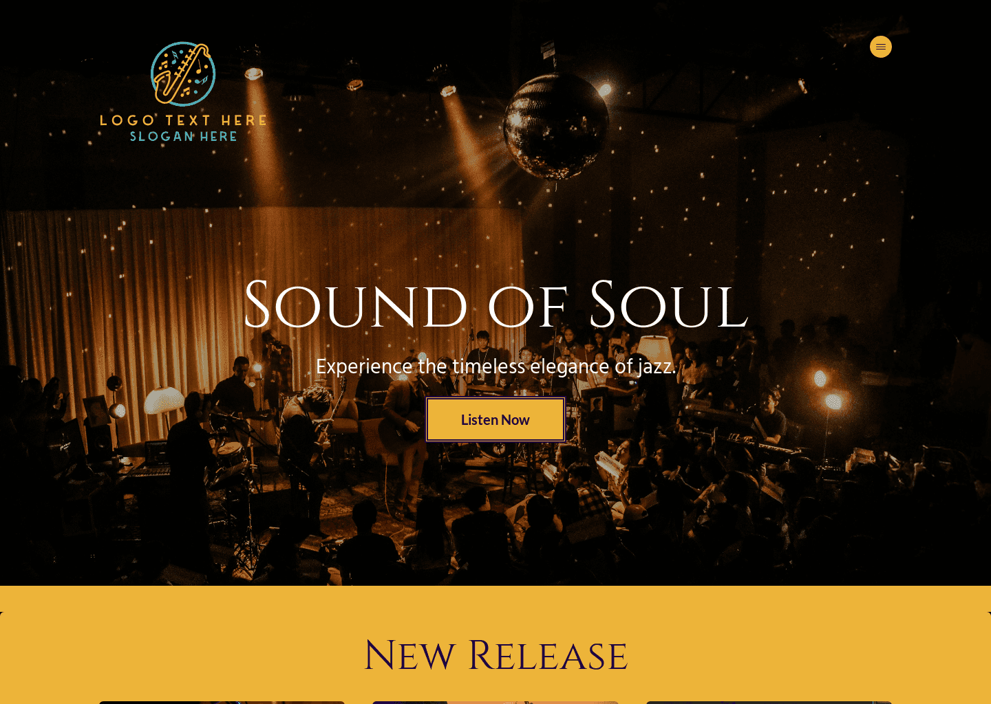 Jazz Music Band Website Preview