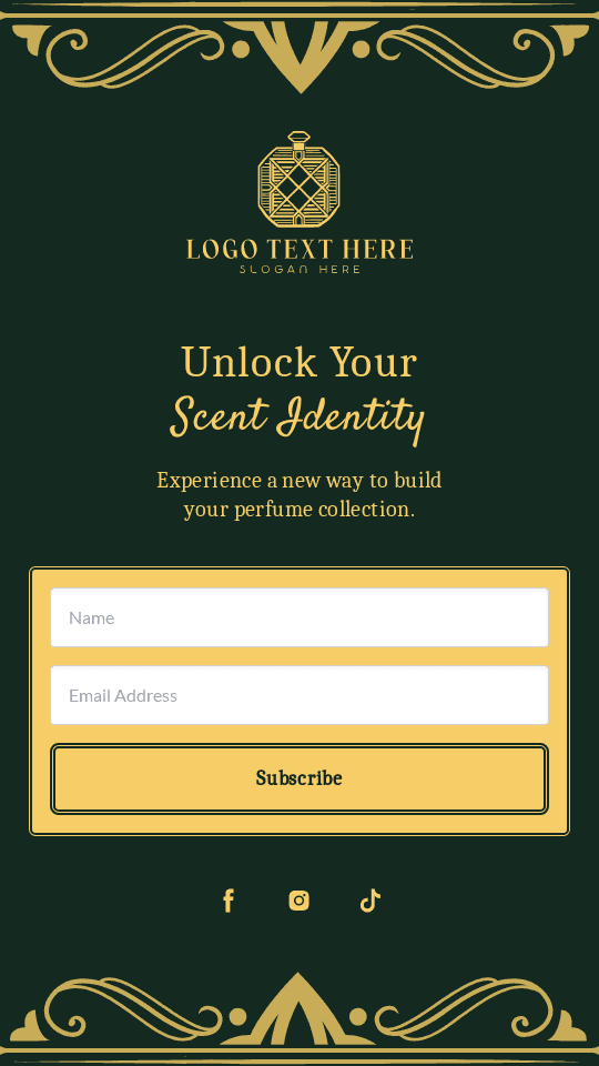 Perfume Scent Newsletter Link in Bio Preview