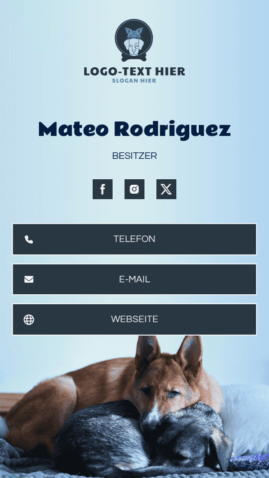 Tierbetreuungseigentümer Digital Business Card