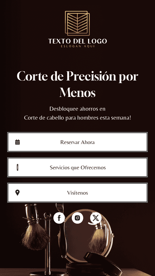 Promoción de Barbería Website