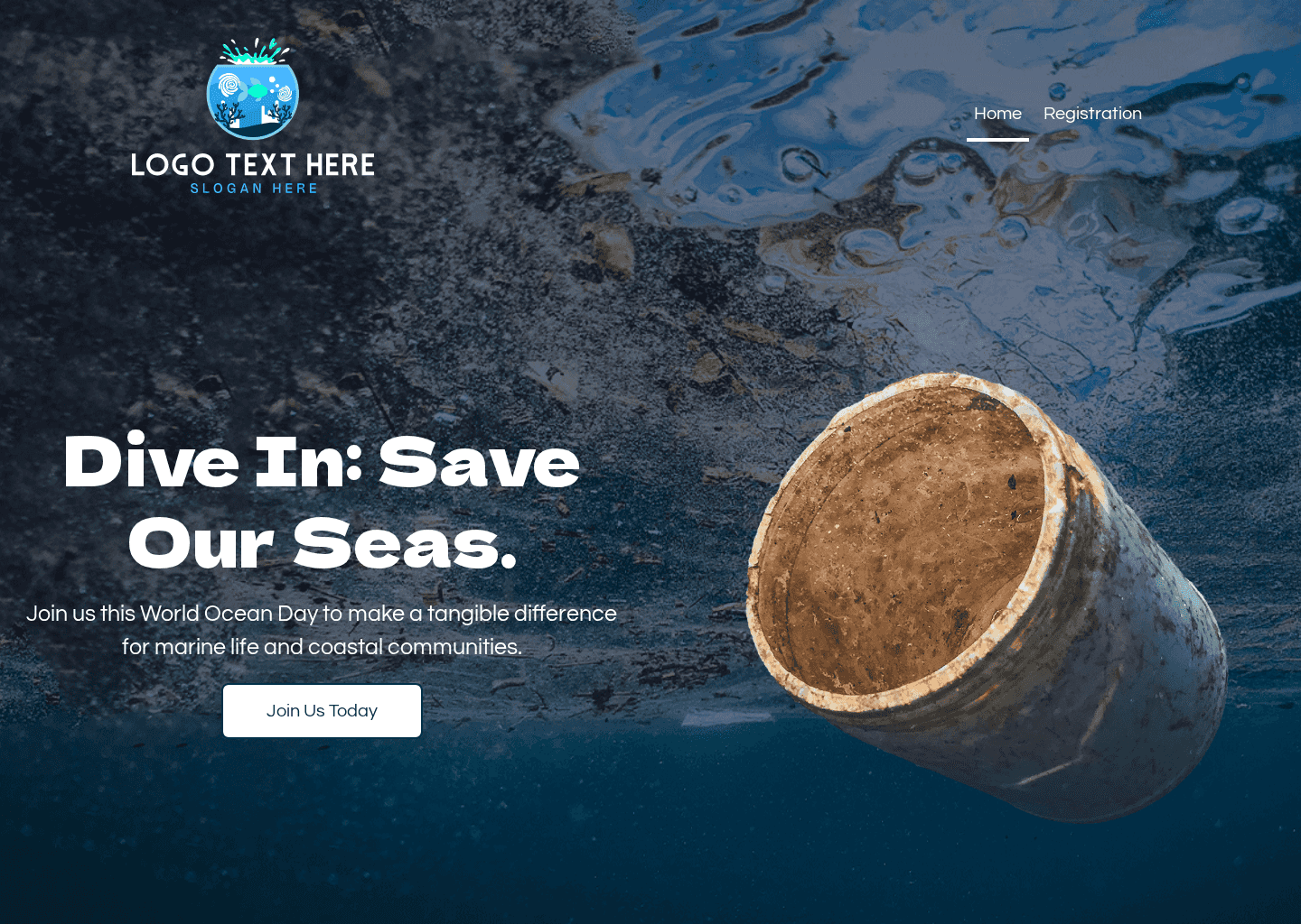 Ocean Restoration Cleanup Website Preview