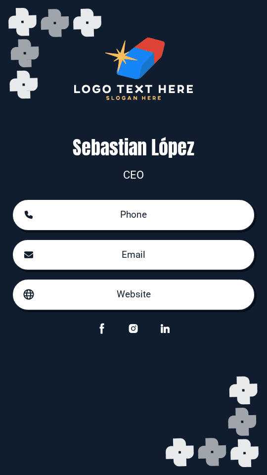 Office Supplier CEO Digital Business Card Preview