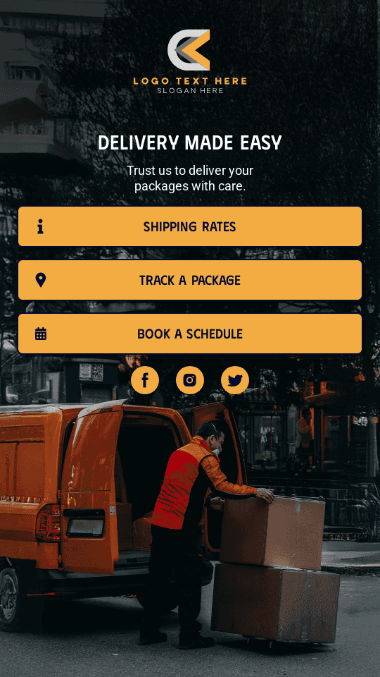 Express Delivery Service Link in Bio Preview