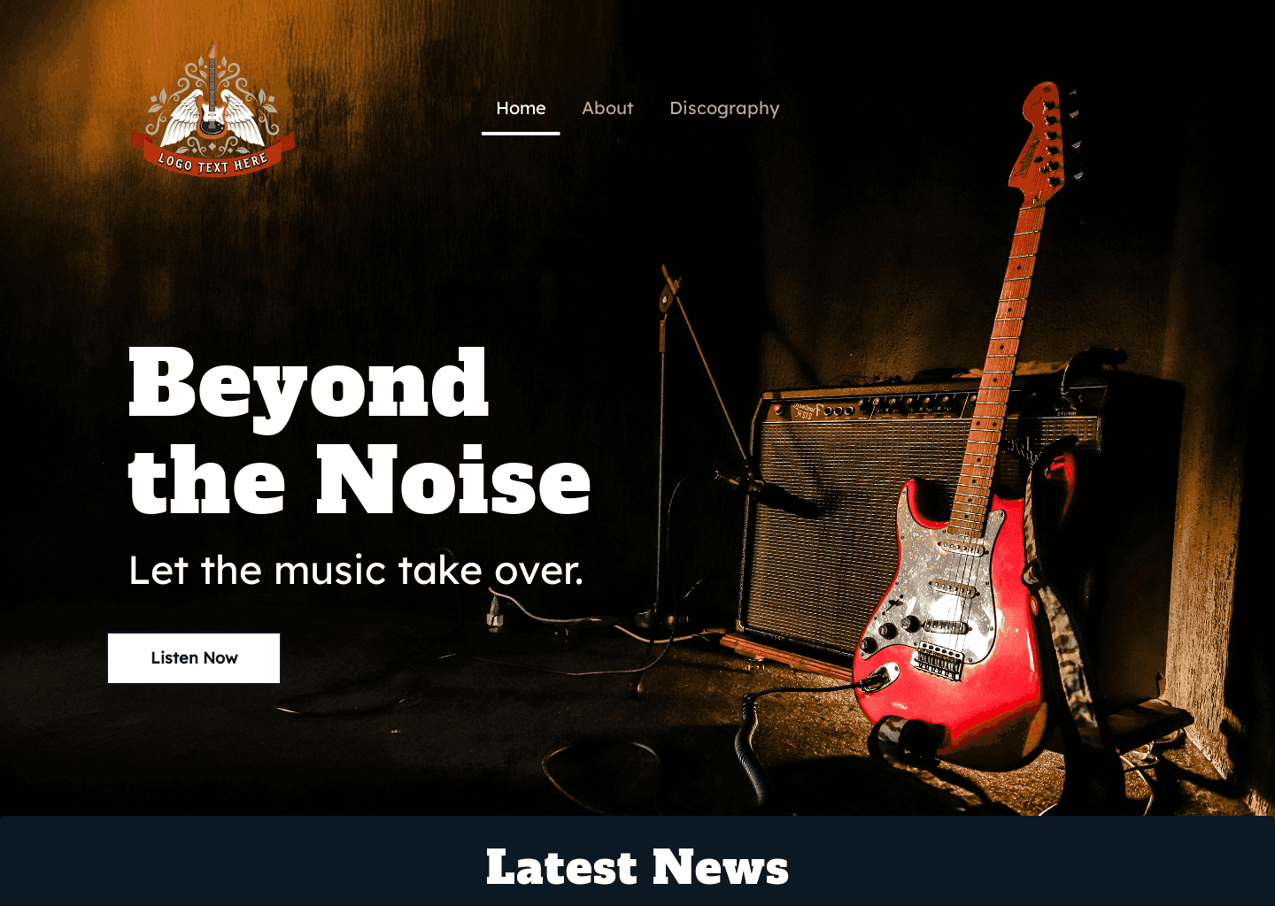 Rock Music Band Website Preview