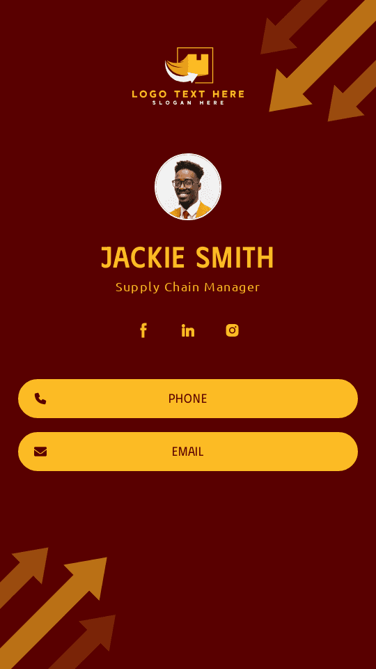 Supply Chain Manager Digital Business Card