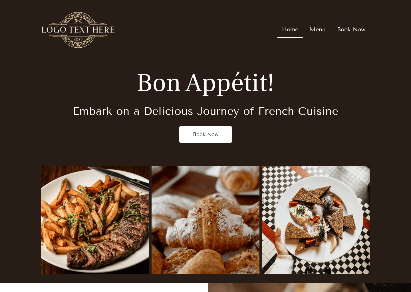 Modern Chinese Cuisine website design