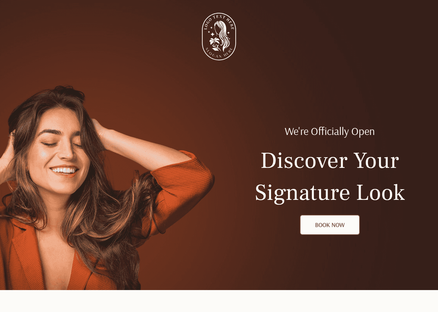 Hair Salon Open Website Preview