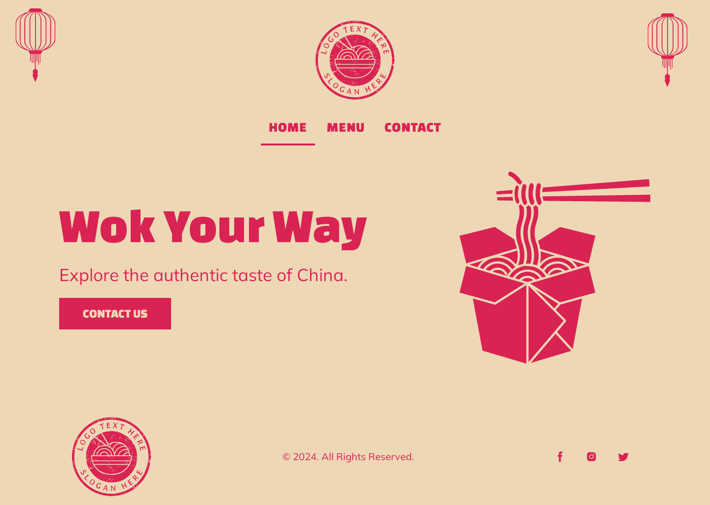 Modern Chinese Cuisine website design