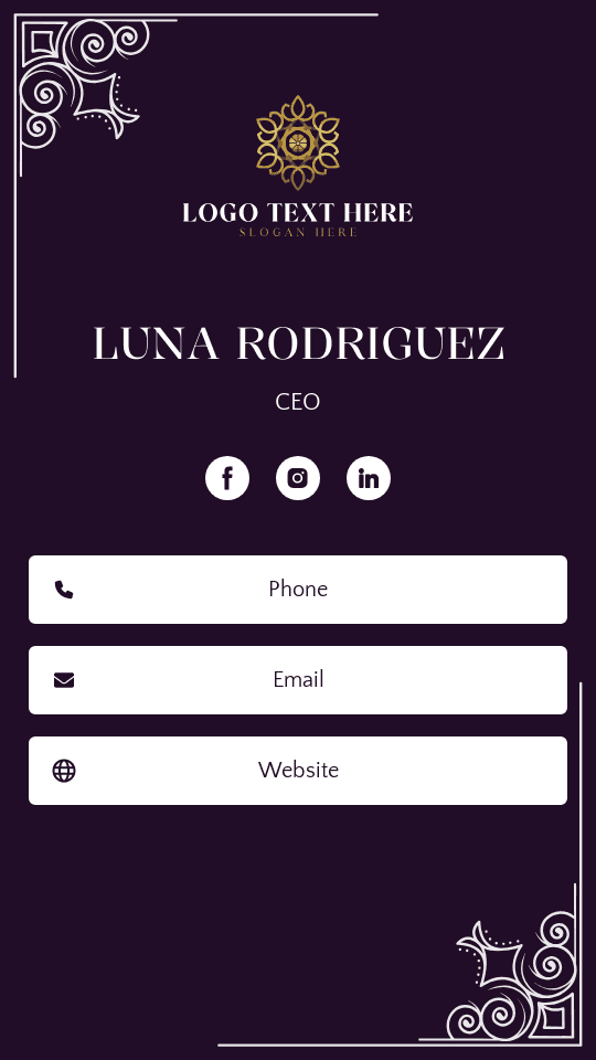 Generic Business CEO Digital Business Card Preview