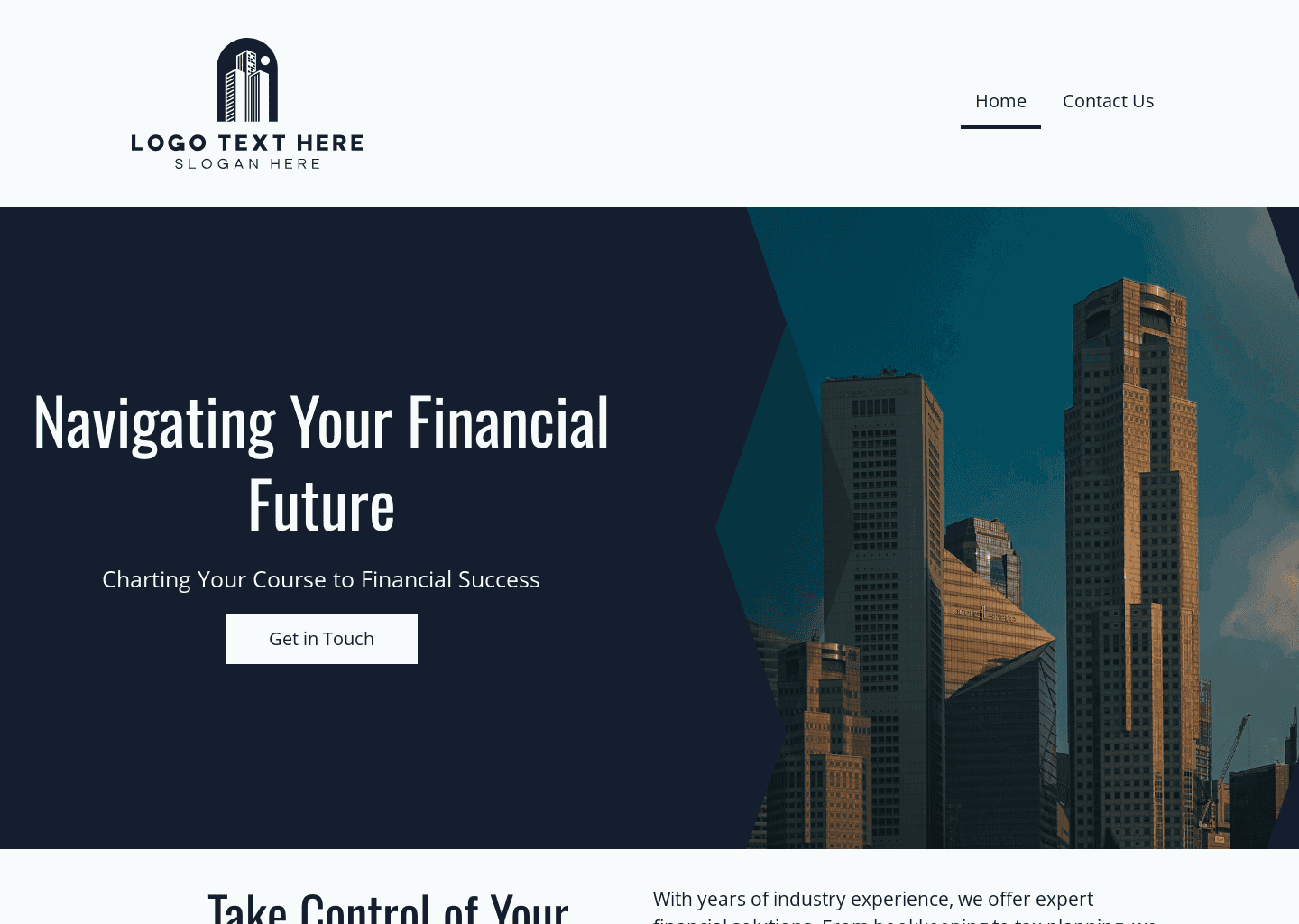 Financial Tax Advisor website design