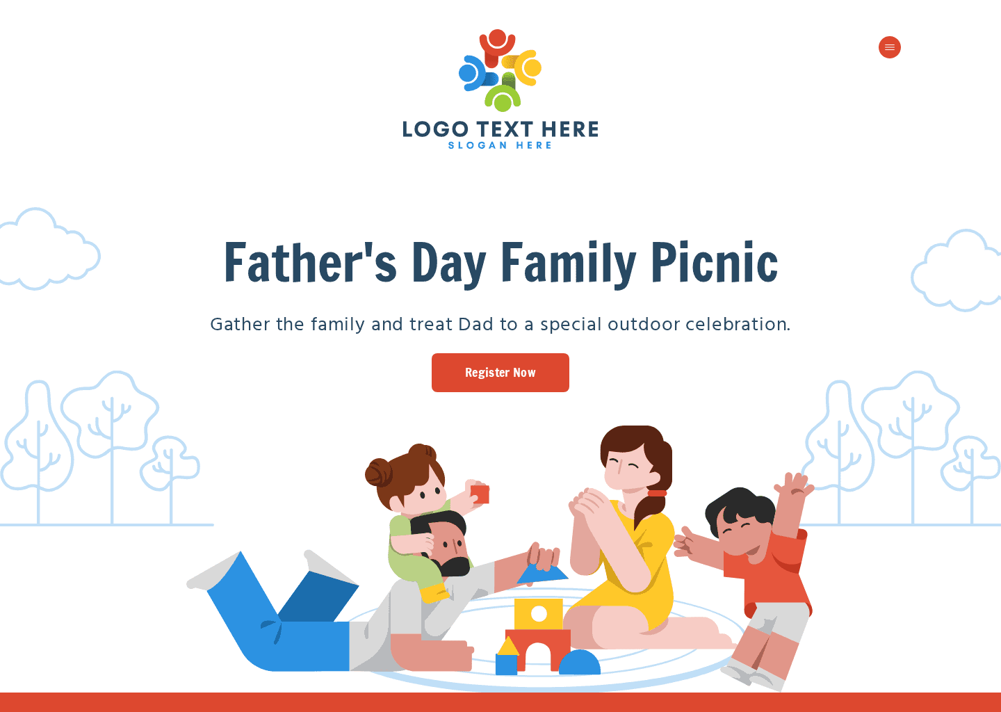 Fathers Day Picnic Website Preview