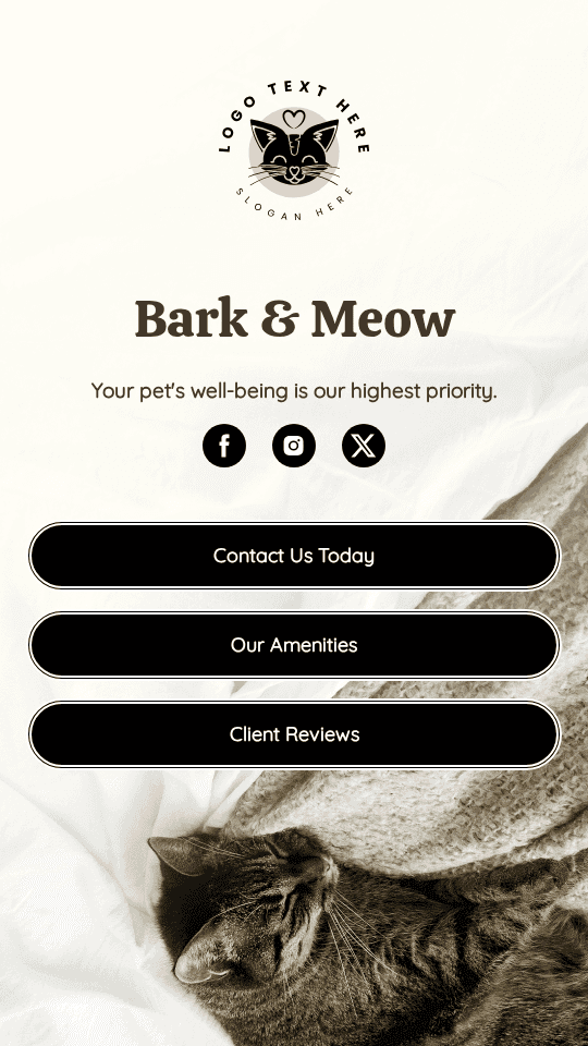 Animal Pet Boarding Link in Bio Preview