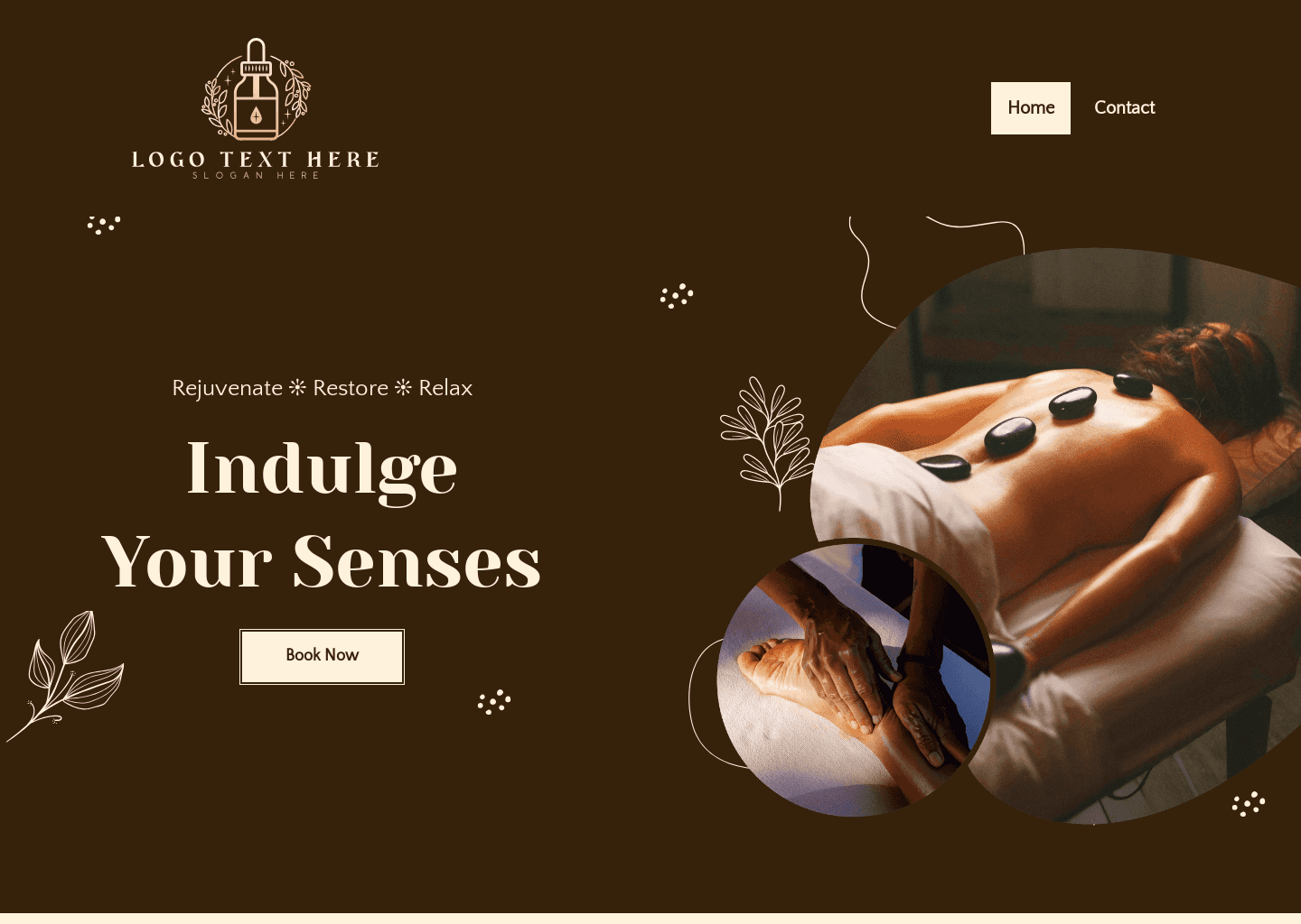 Massage Spa Boutique Website Preview