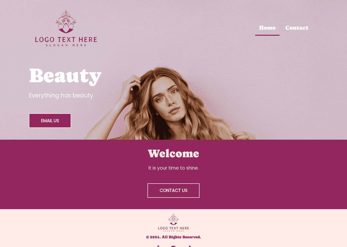 Female Beauty Website Preview