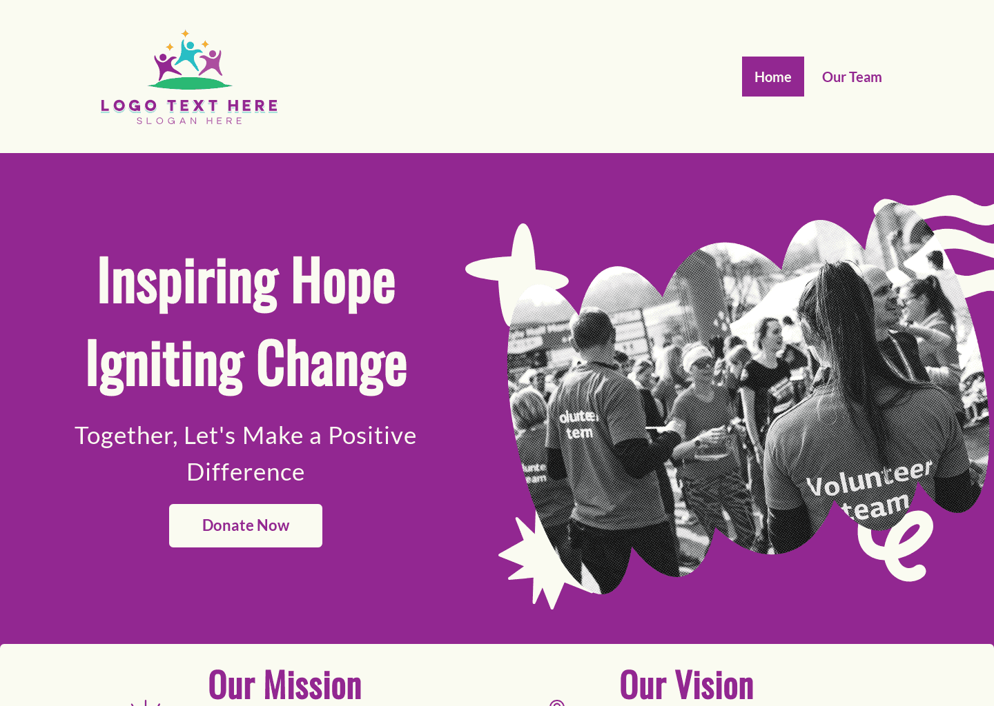 Donate for a Cause Website Preview