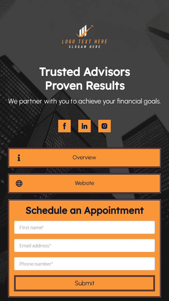 Generic Accounting Service Bio link template